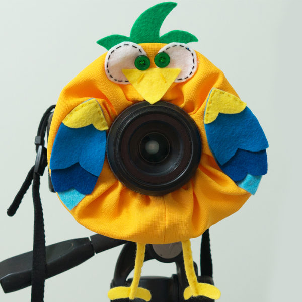 Yellow Parrot Camera Puppet Child Photography Prop